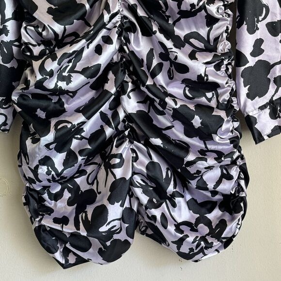 NWT ZARA The Dita Dress Satin Effect Size XL Lavender Rugged Bloggers Favorite - Picture 6 of 15